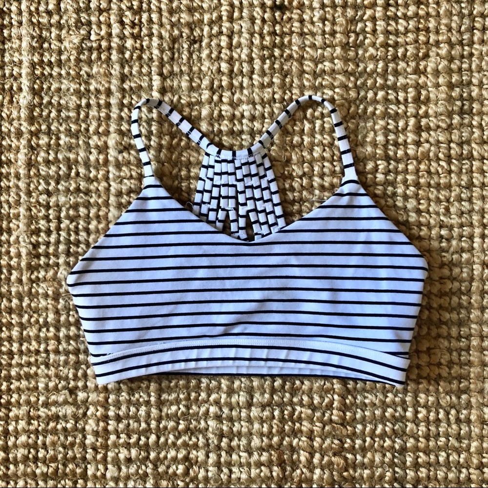 Glyder Striped Sports Bra
